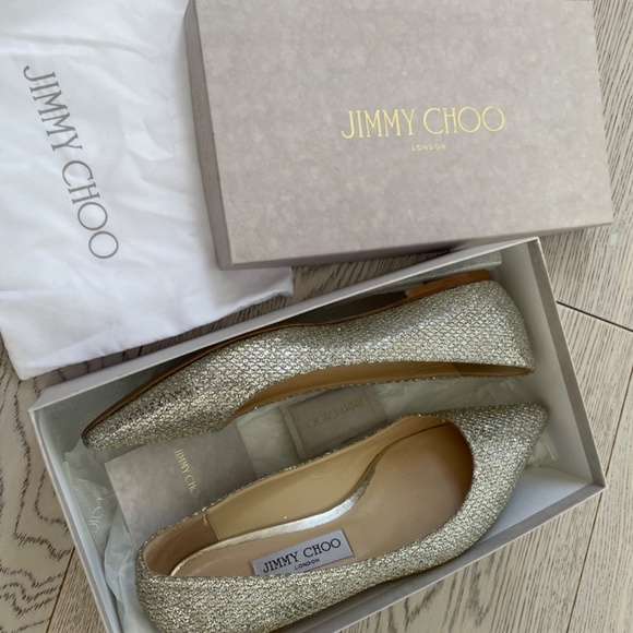 Jimmy Choo Romy Champagne Flats - Picture 4 of 5